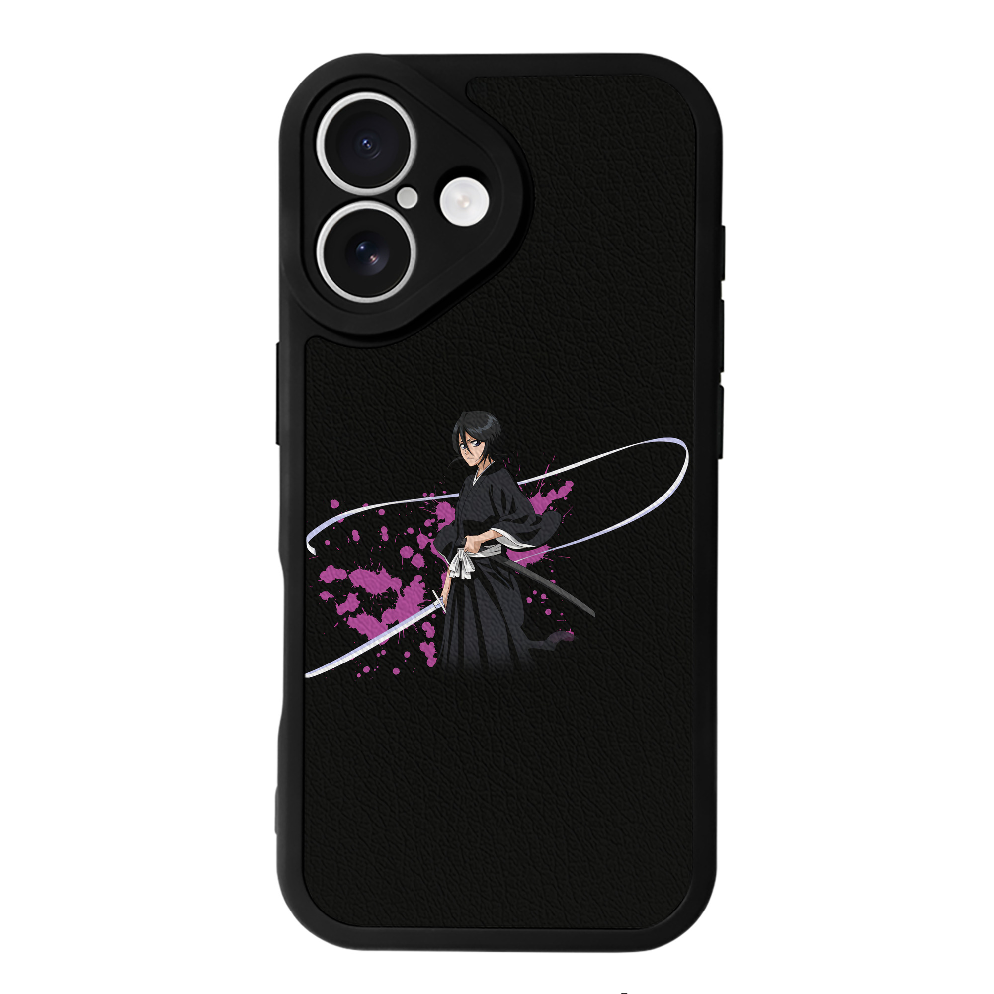 （画像用） ブリーチ 朽木ルキア BLEACH Kuchiki Rukia 【iPhone 16シリーズ対応】シリコンスマホケース（レザー調） 材質：シリコン